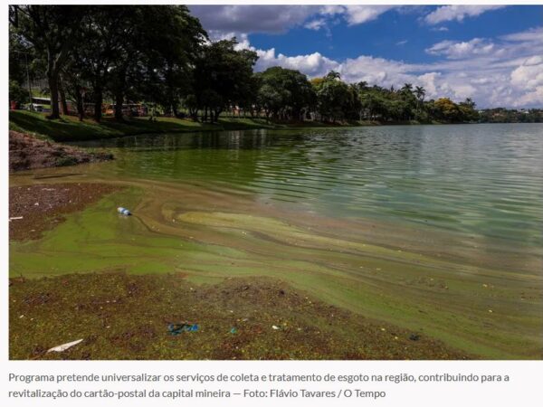 Lagoa da Pampulha 30% das obras para contenção de esgoto estão concluídas