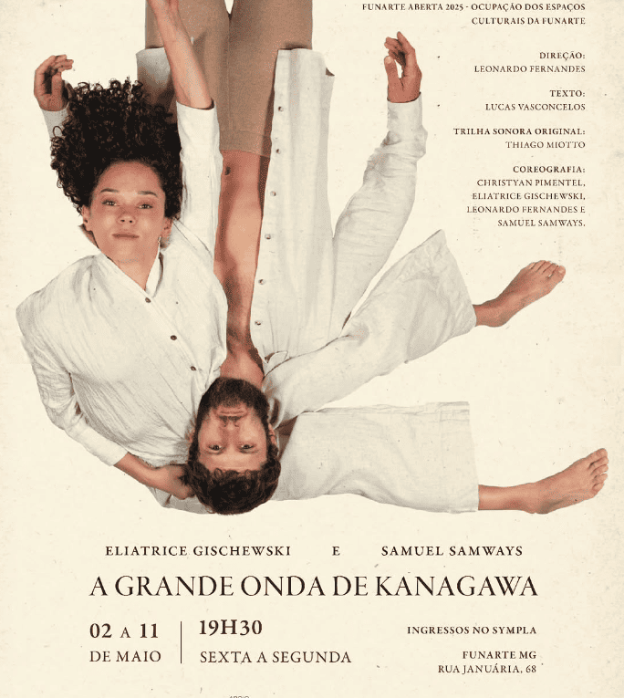 A Grande Onda de Kanagawa. Um espetáculo que transita entre a dança, o teatro e a performance, "A Grande Onda de Kanagawa"