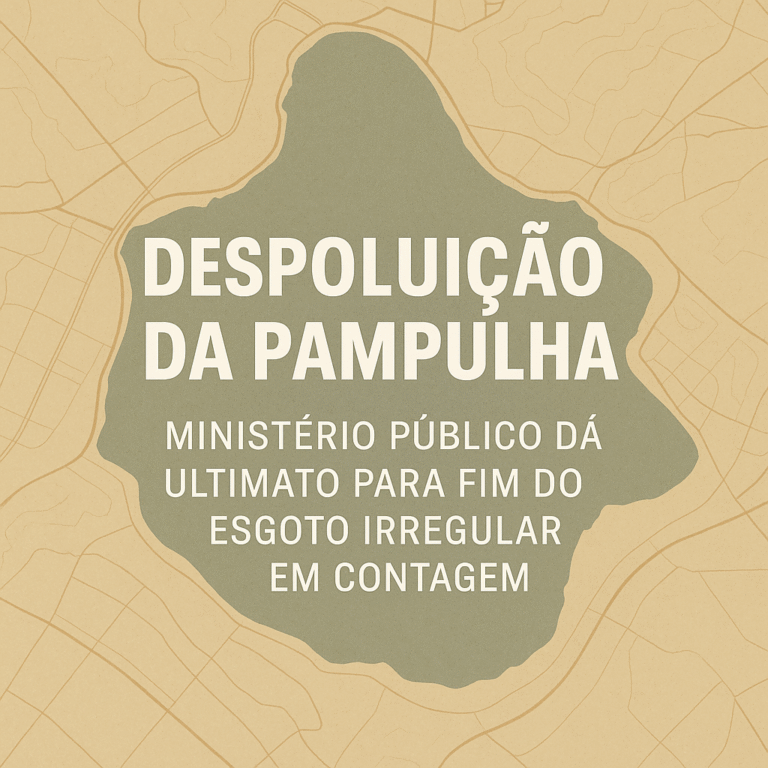 Despoluição da Pampulha Ministério Público dá ultimato para fim do esgoto irregular em Contagem