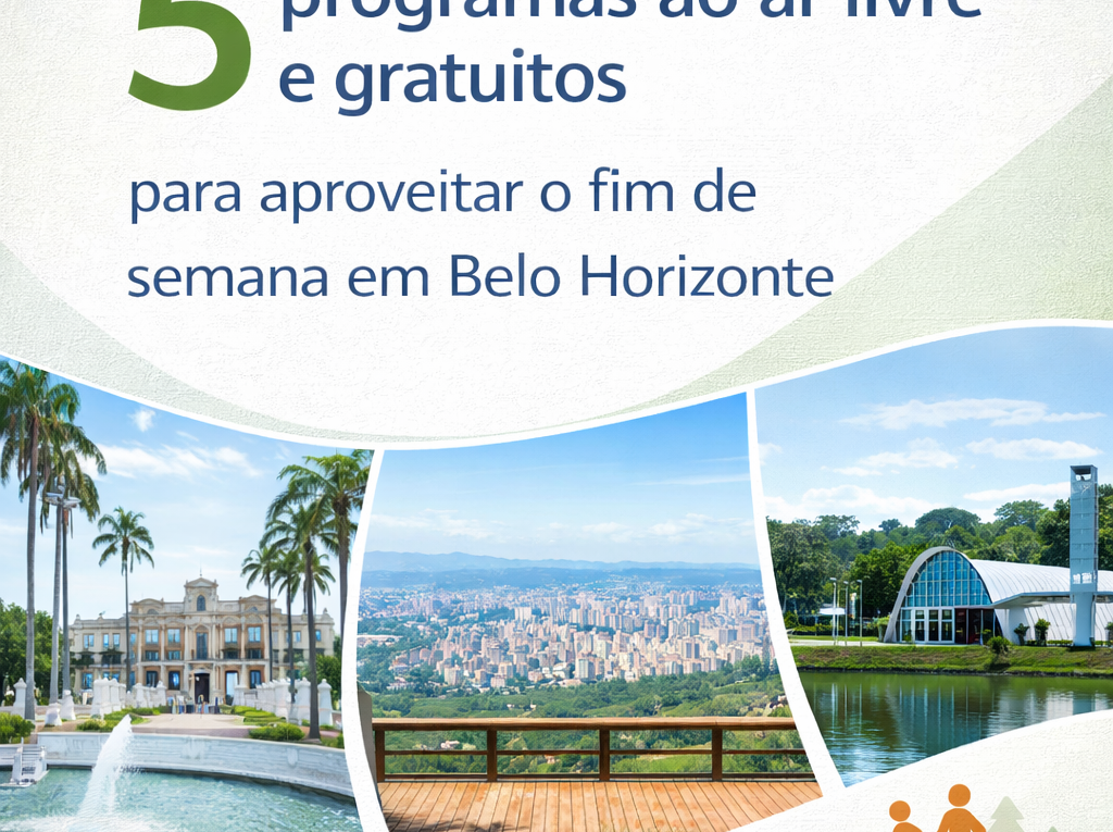 5 programas ao ar livre e gratuitos para aproveitar o fim de semana em Belo Horizonte