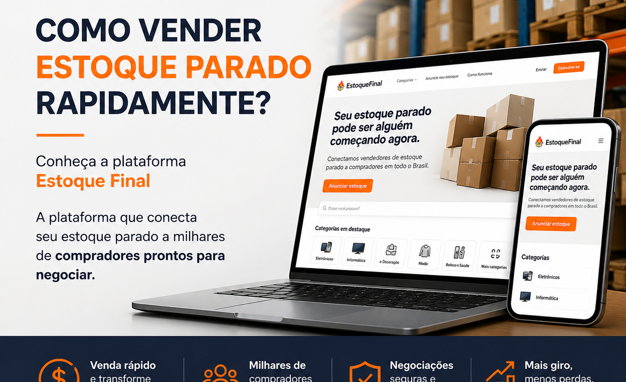Como vender estoque parado rapidamente Conheça a plataforma Estoque Final