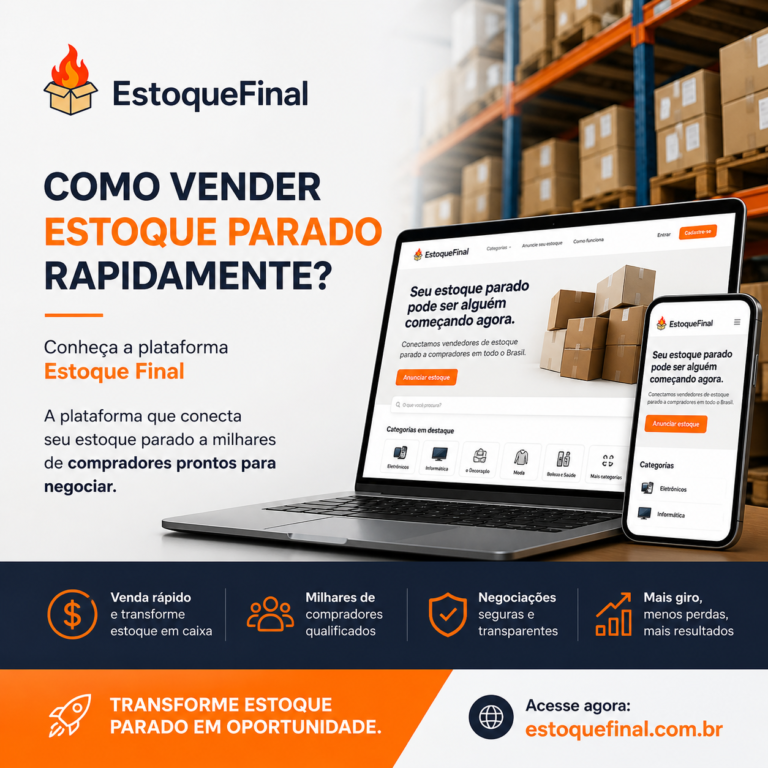 Como vender estoque parado rapidamente Conheça a plataforma Estoque Final